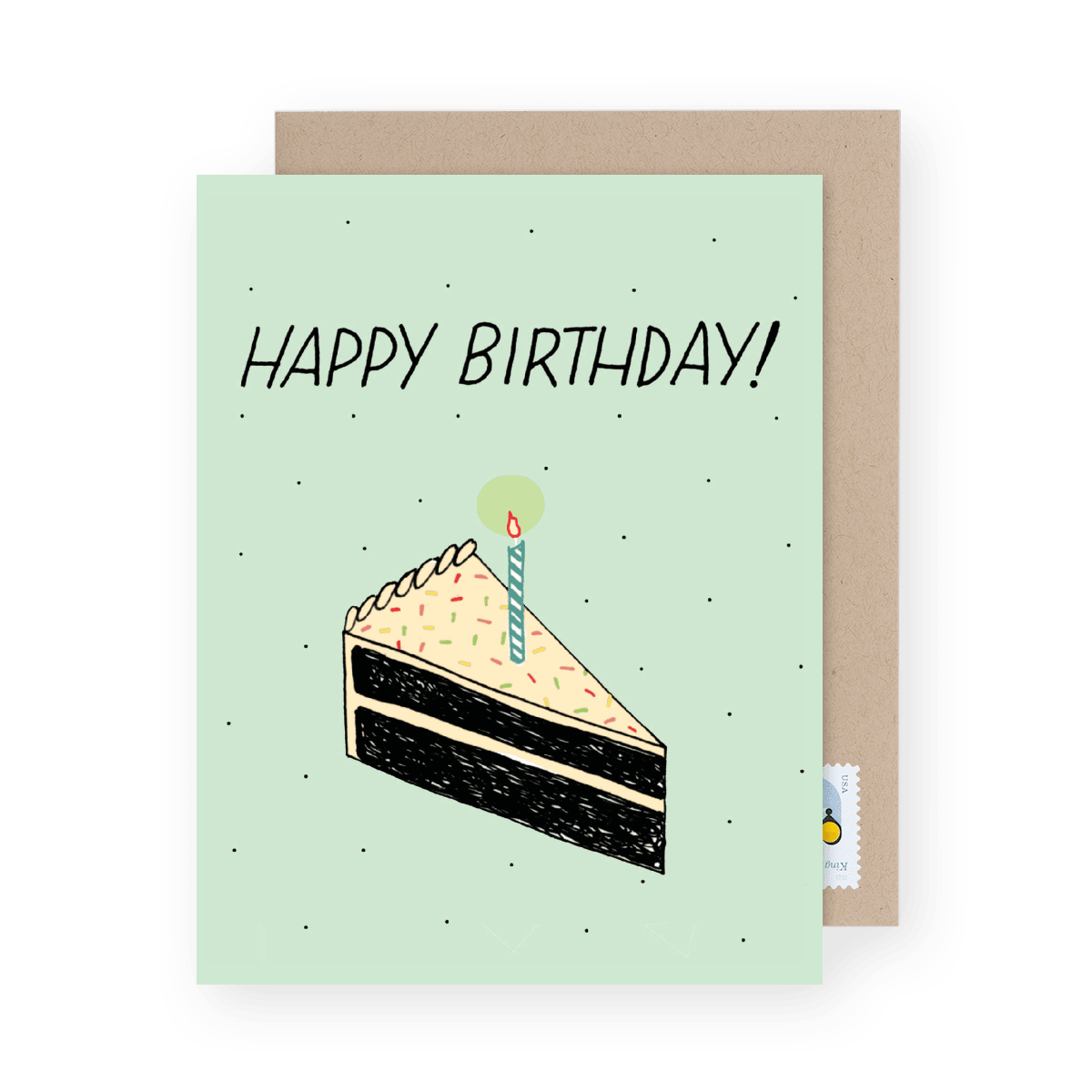 Blue Green Cake Slice