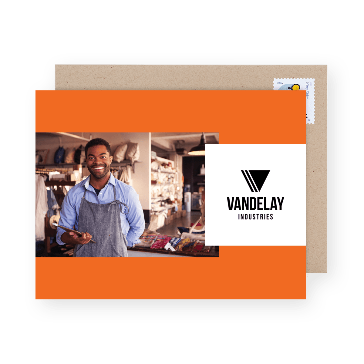 Photo Logo Business Greeting Card