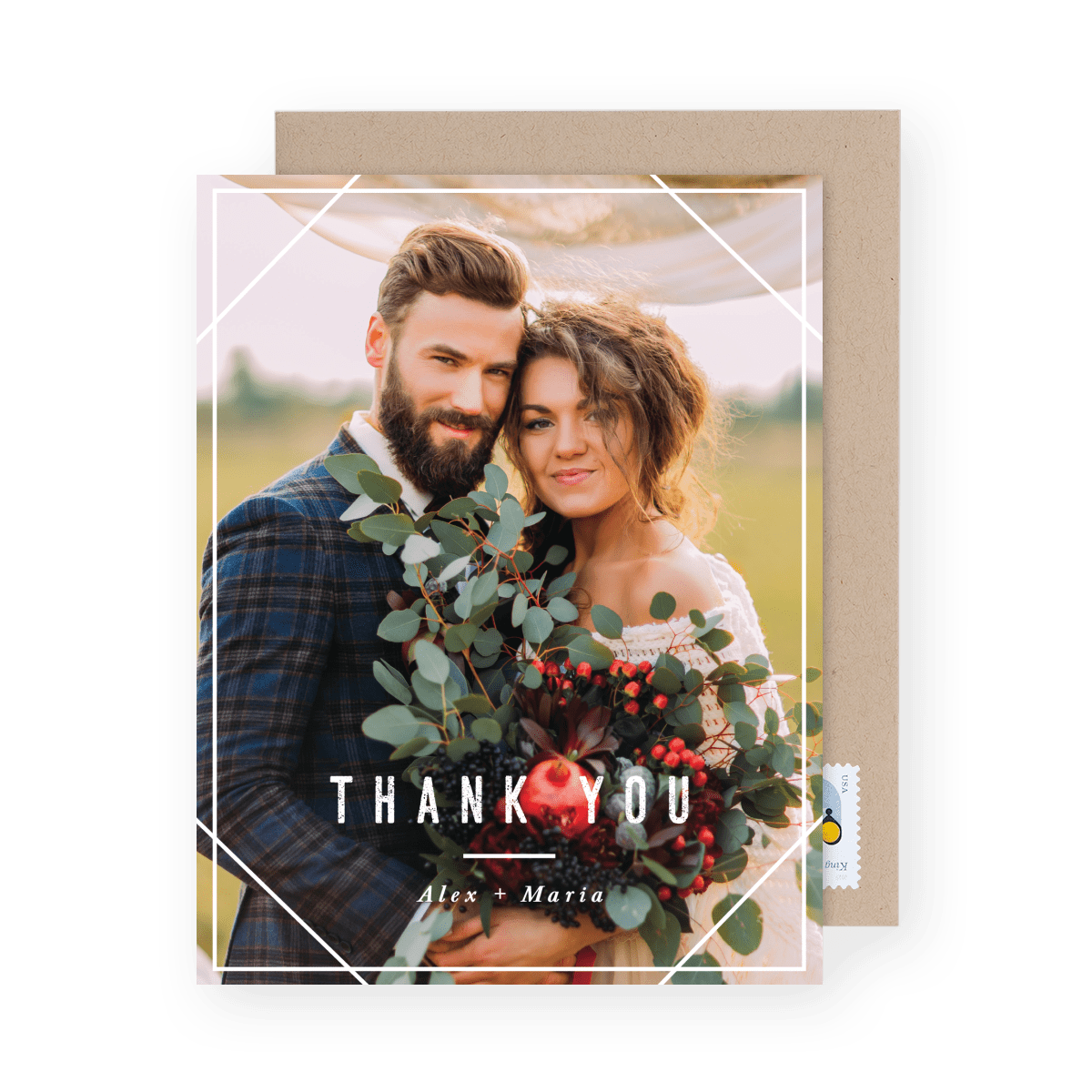 Geometric Frame Thank You
