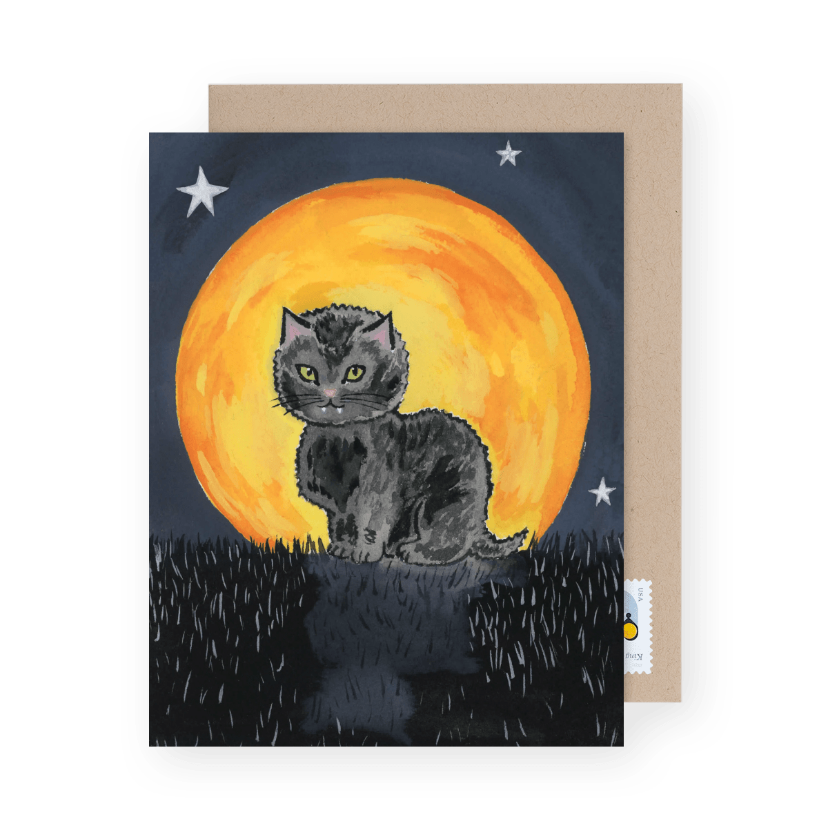 Shy Black Cat