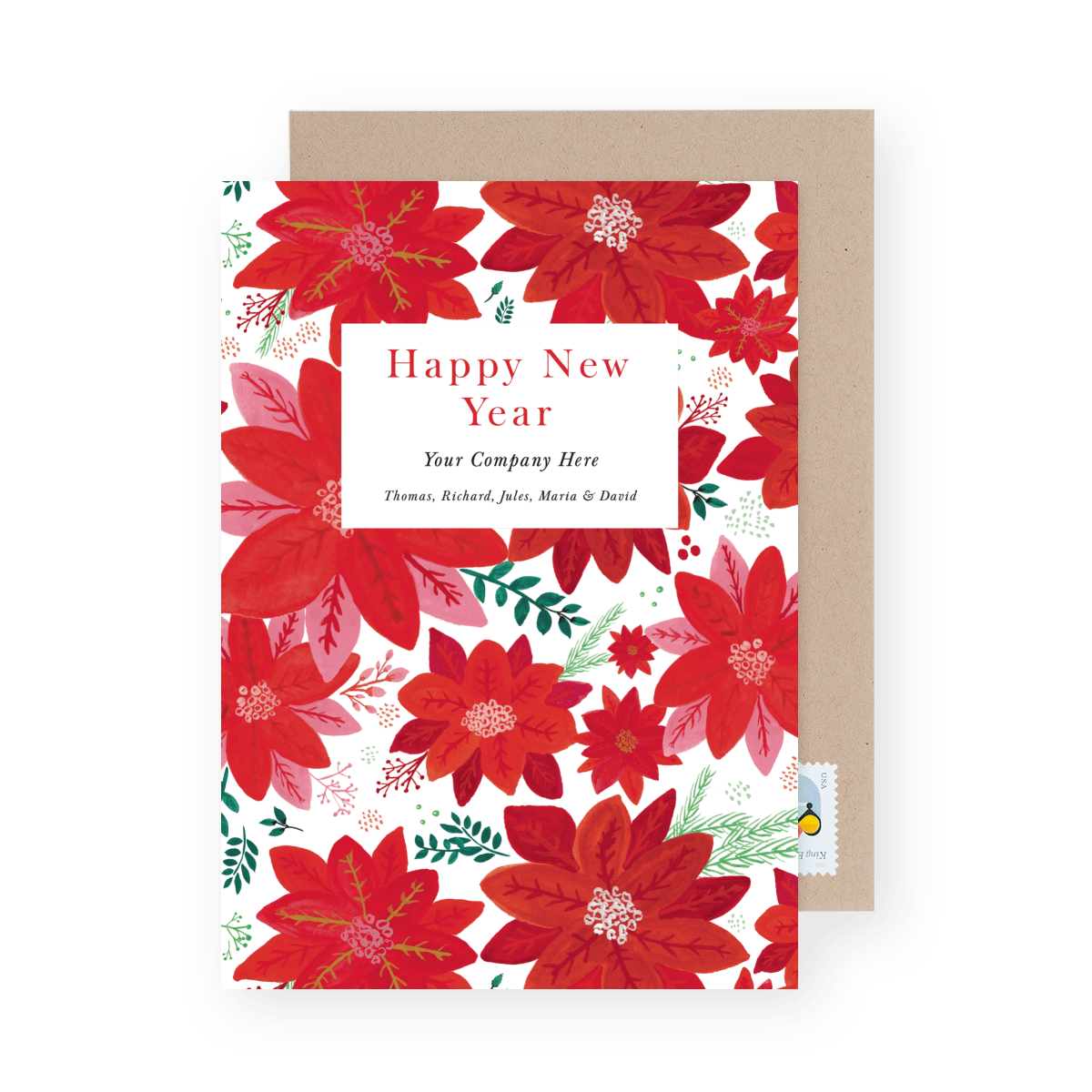 Poinsettia Pattern New Year
