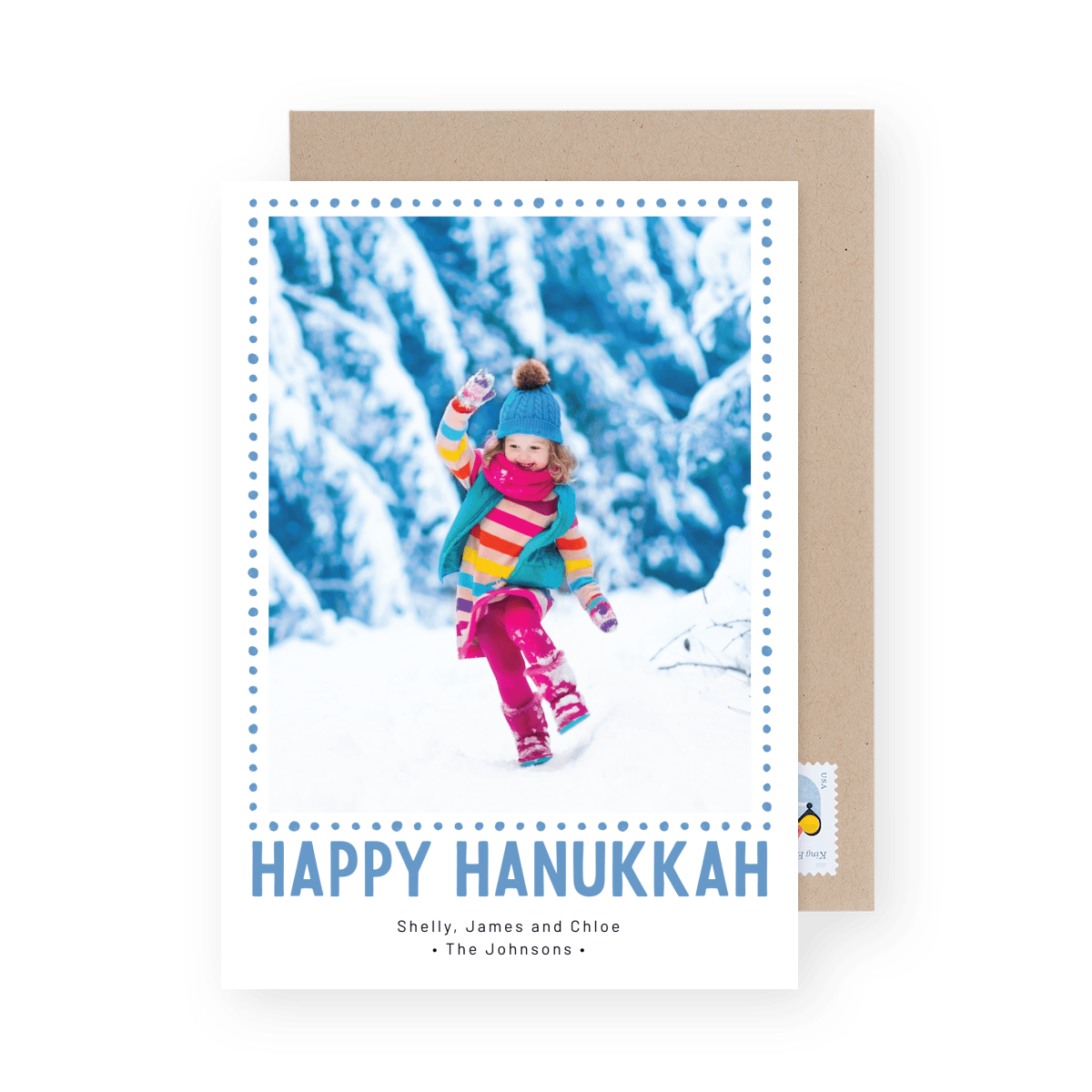 Blue Dot Hanukkah Frame