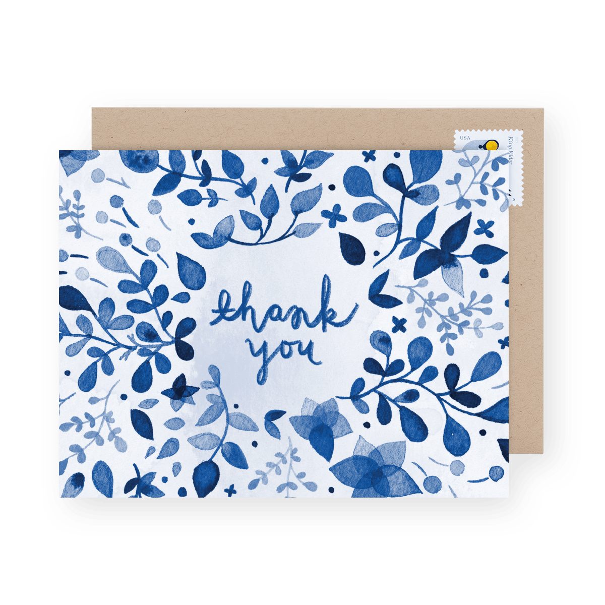 Blue Watercolor Thank You