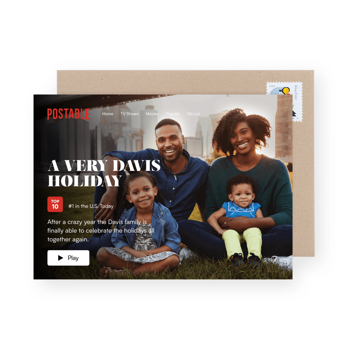 Netflix Style Holiday Card