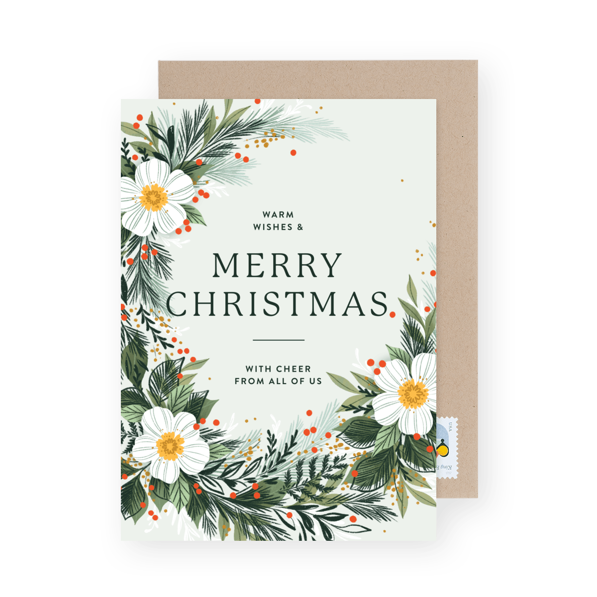 White Flower Wreath Christmas