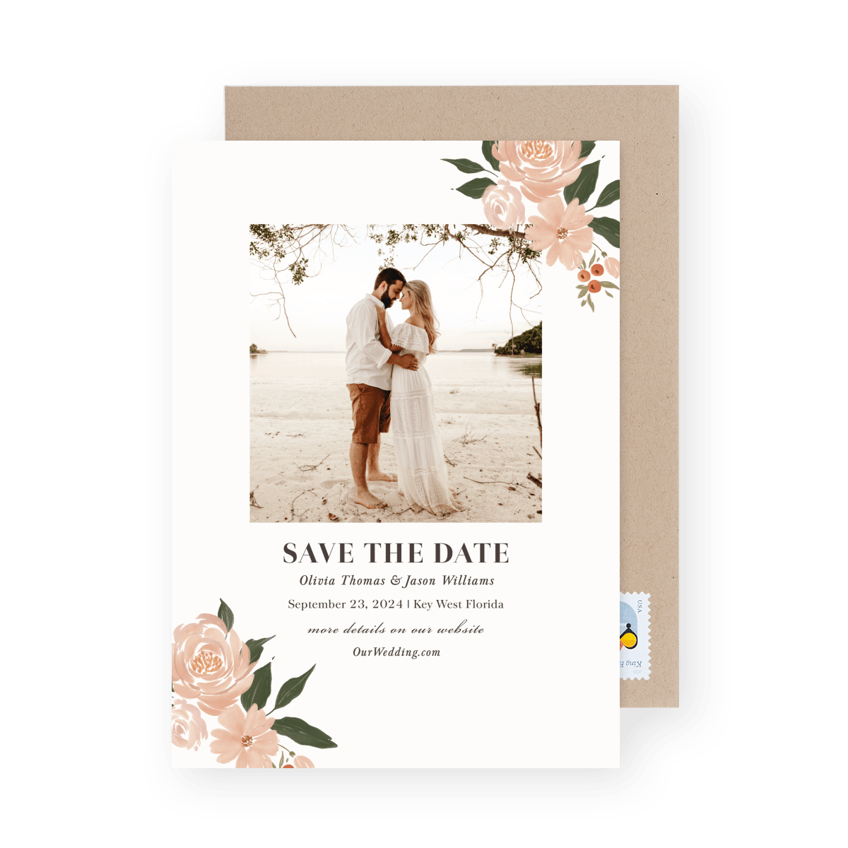 Pink Blooms Save The Date