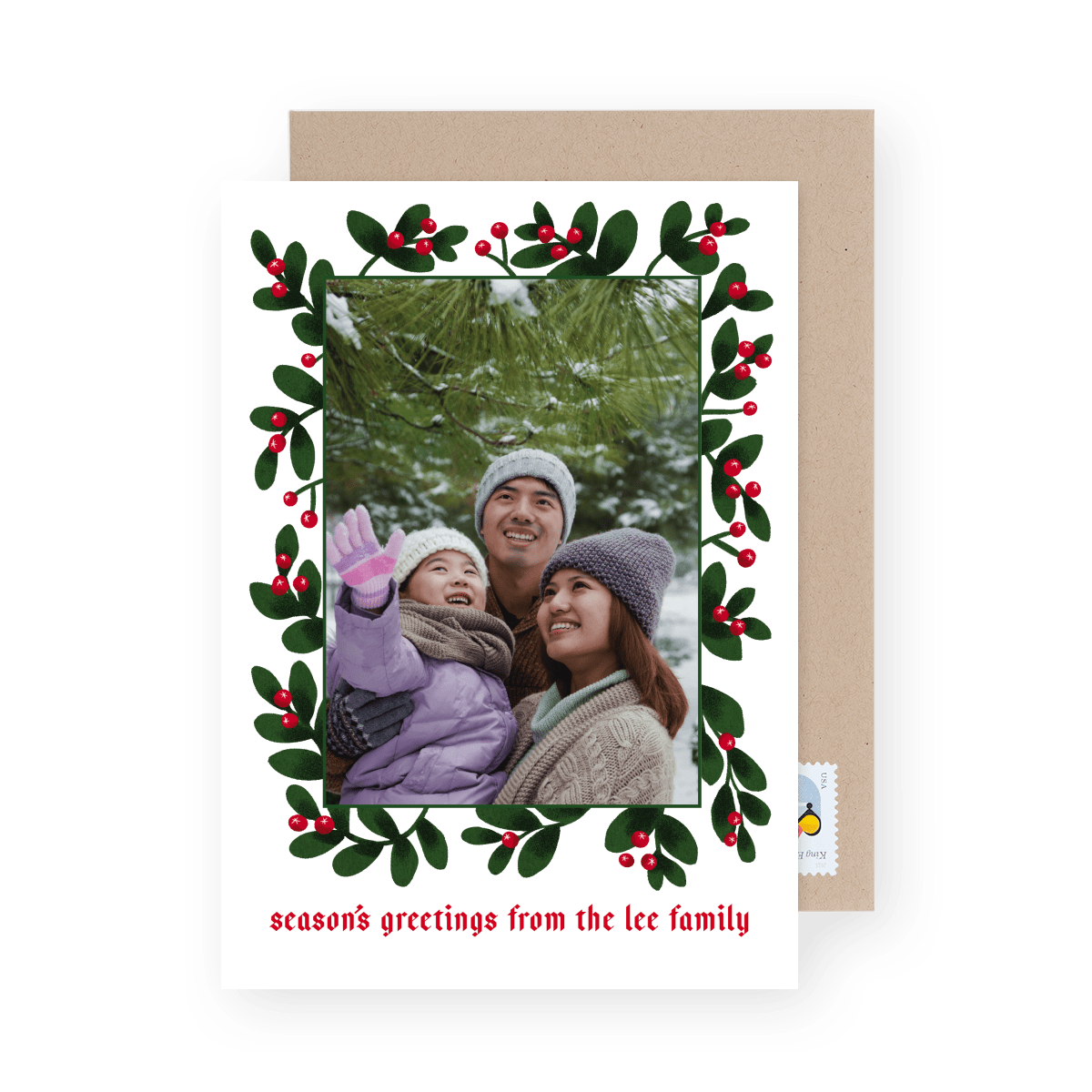 Season's Greetings Holly Frame 