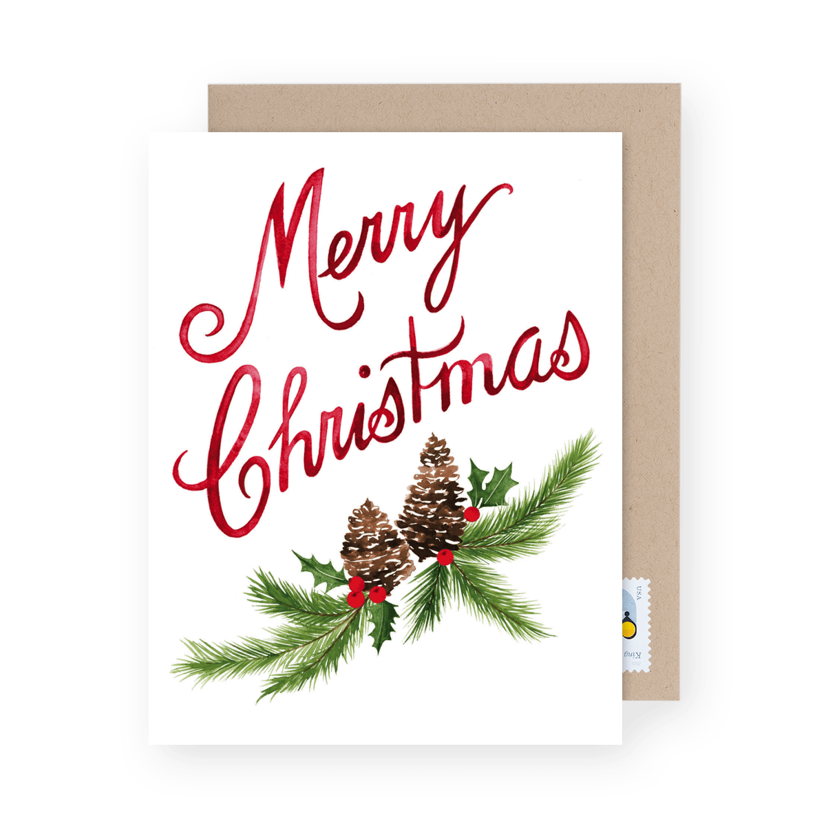 Pinecone Christmas Card