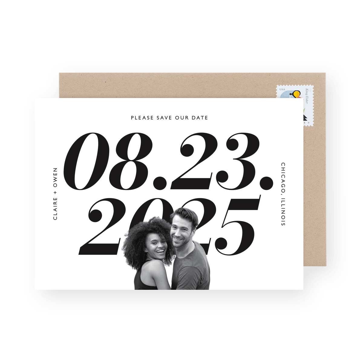 Big Centered Save The Date