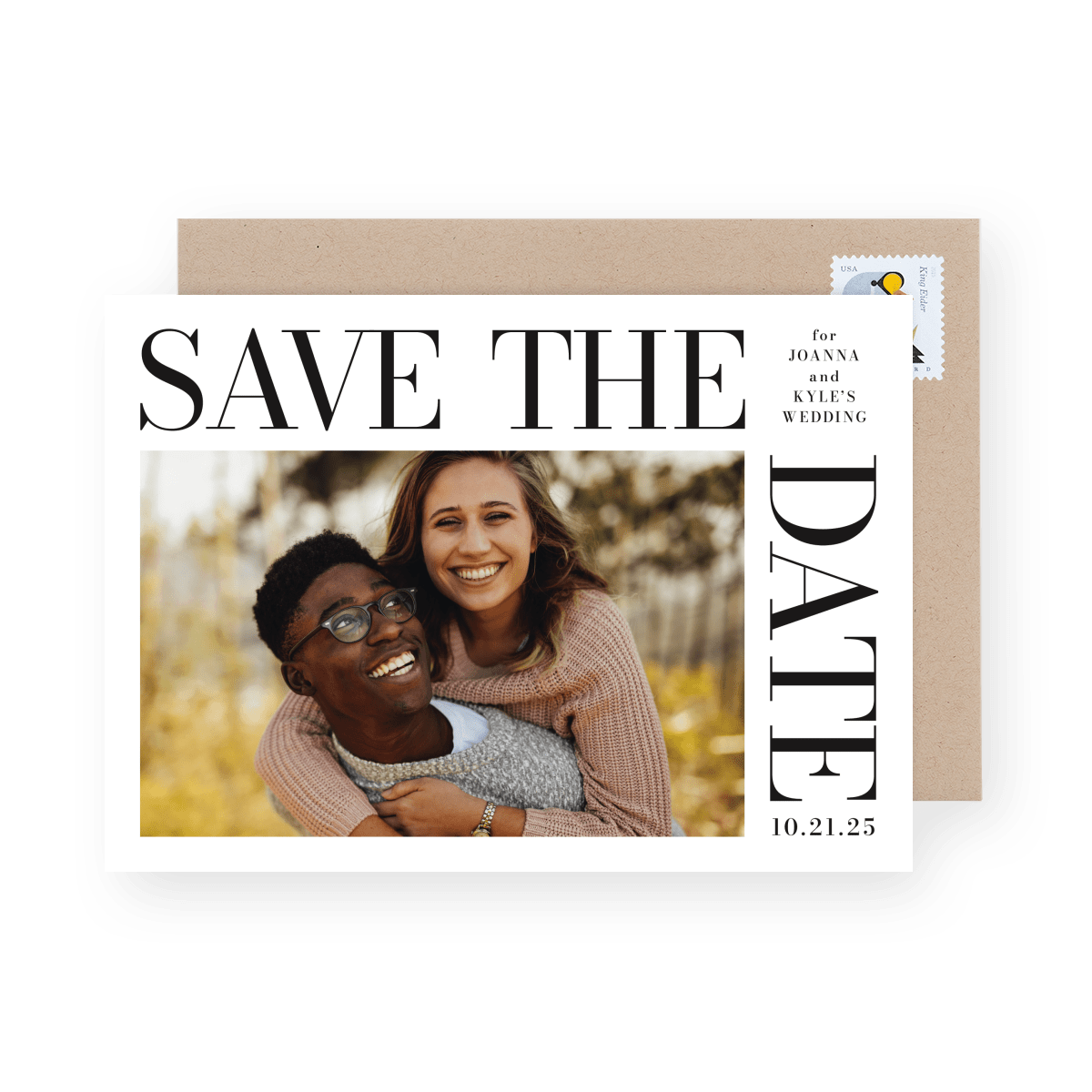 Corner Text Save The Date