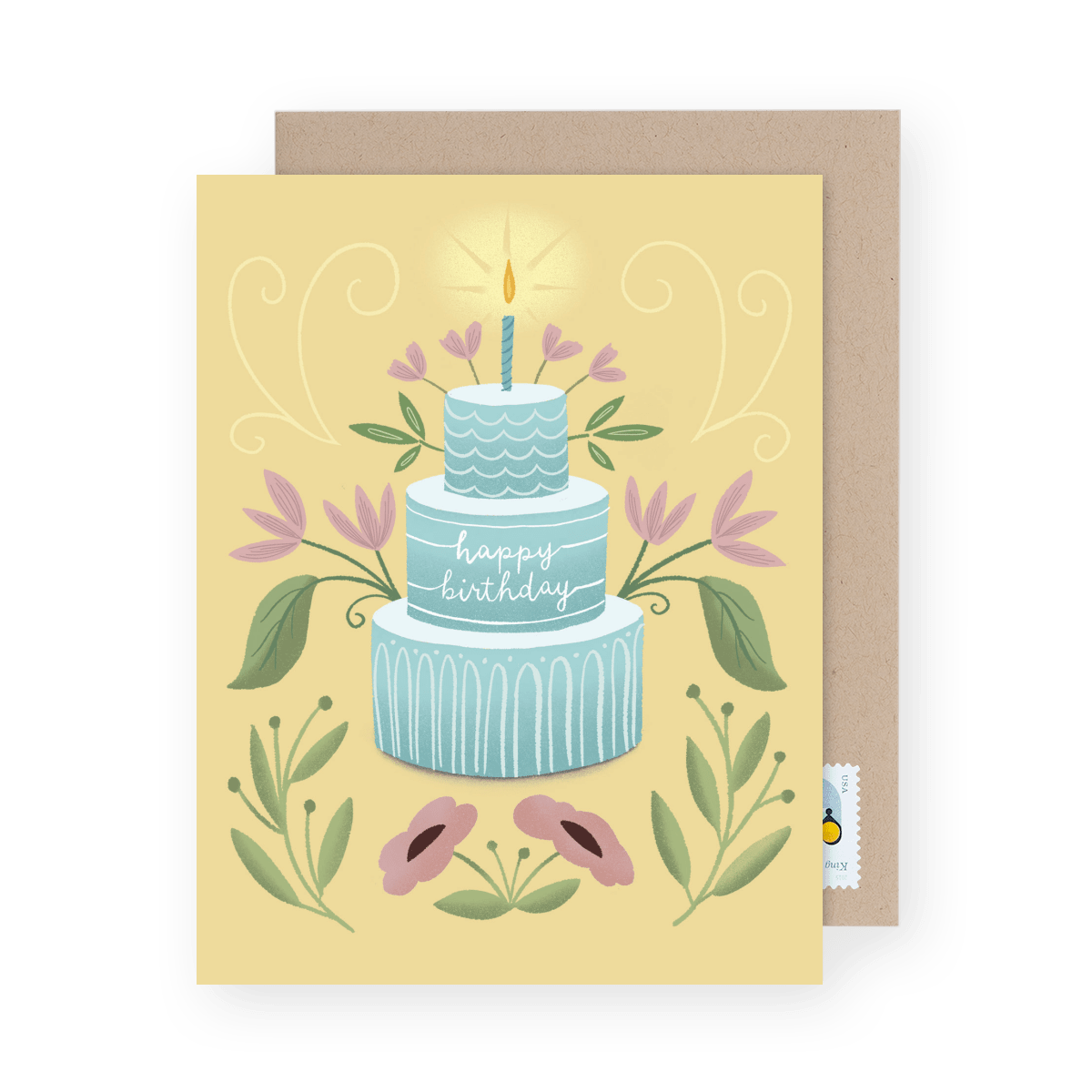 Botanical Folk Cake