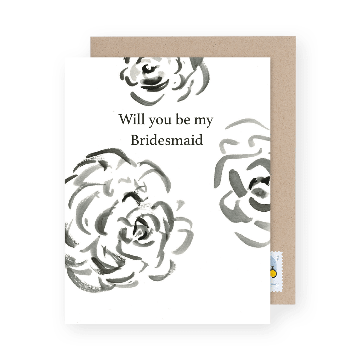 Bridesmaid Black Flower