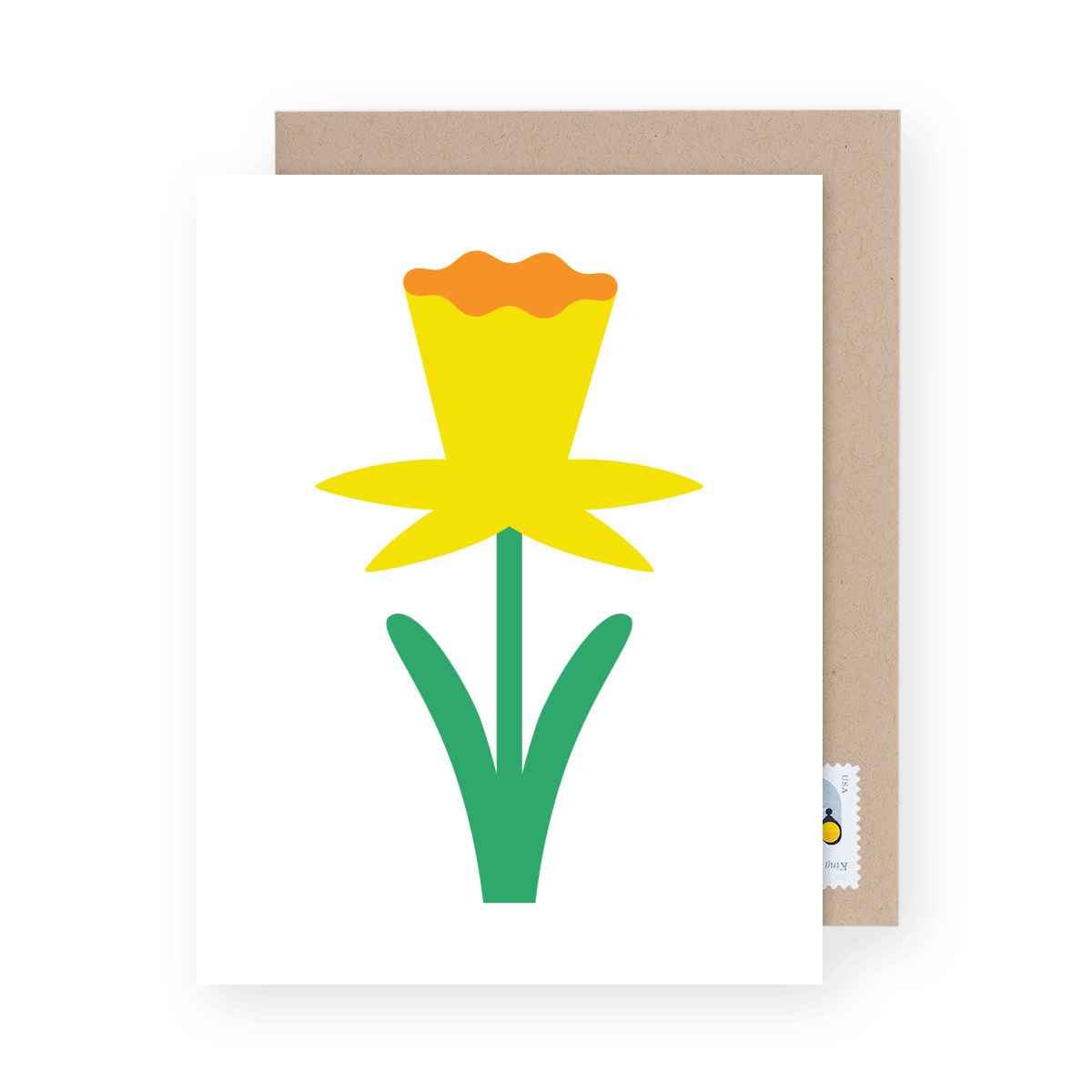 Daffodil Floral Blank Card