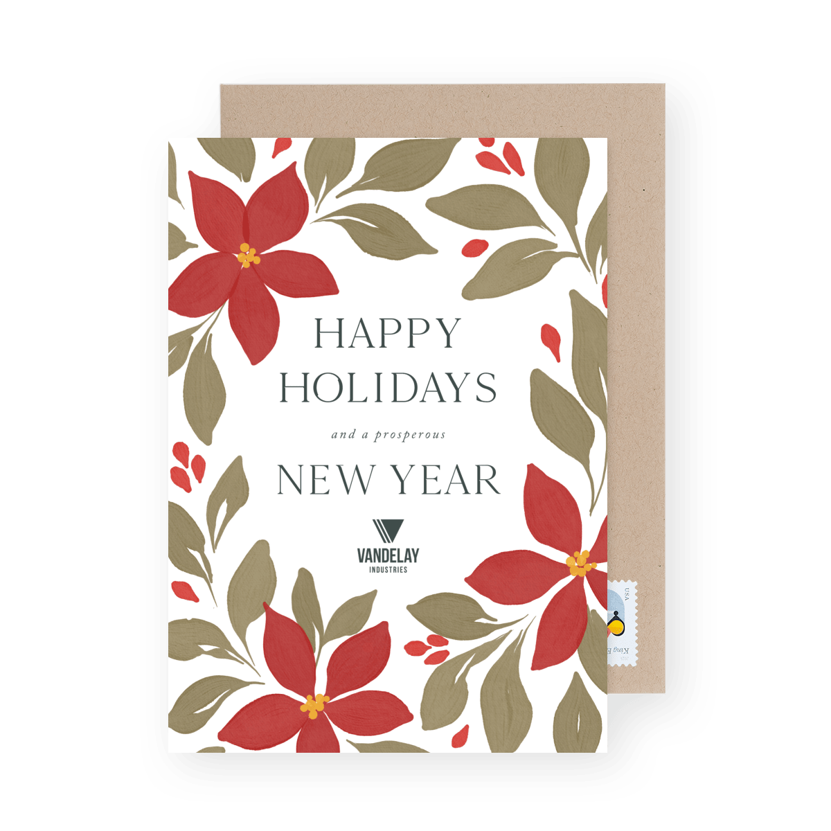 Poinsettia Wreath Logo