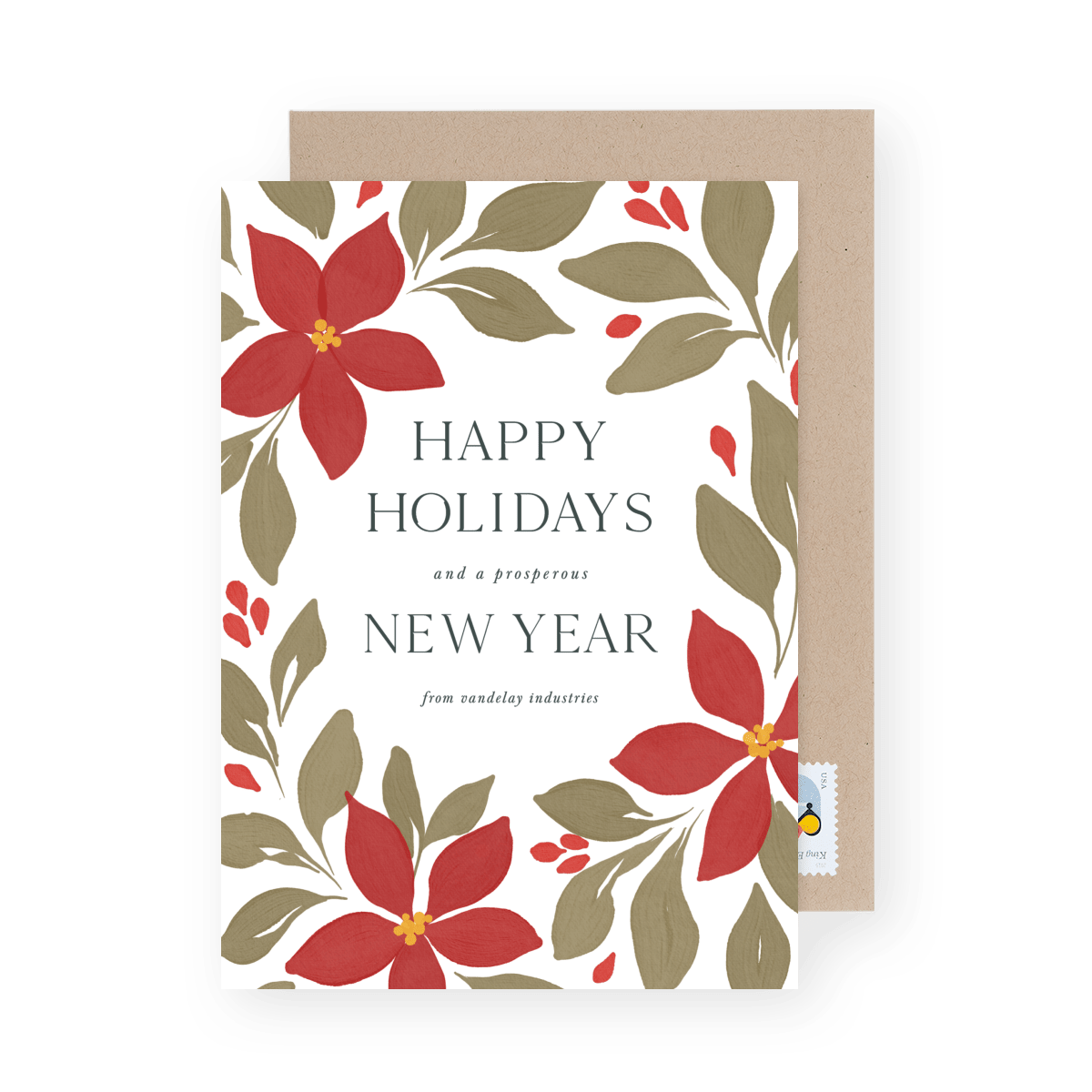 Business Poinsettia Wreath