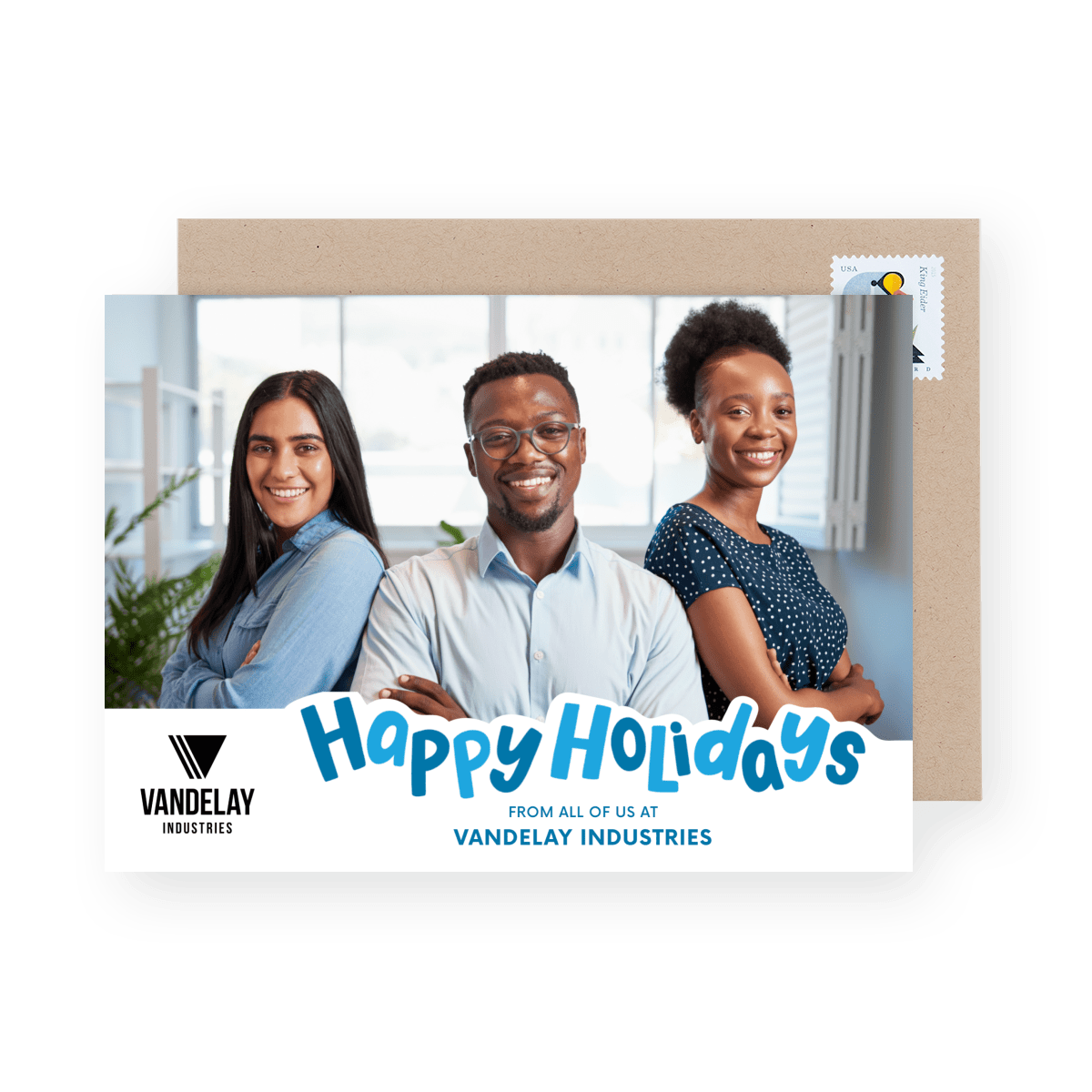 Happy Holidays Blue Business