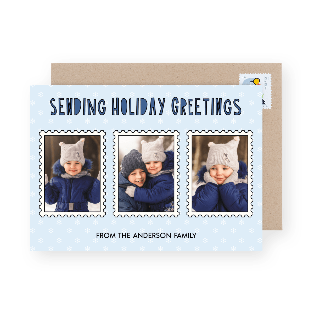 Blue Holiday Stamps