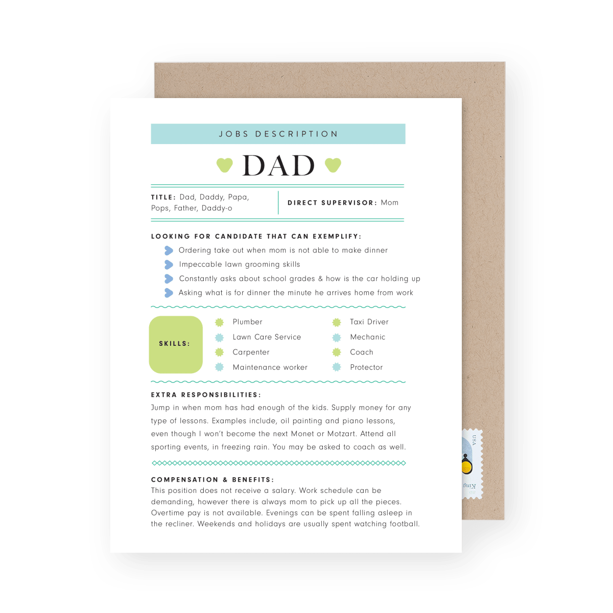 Dad Job Description 