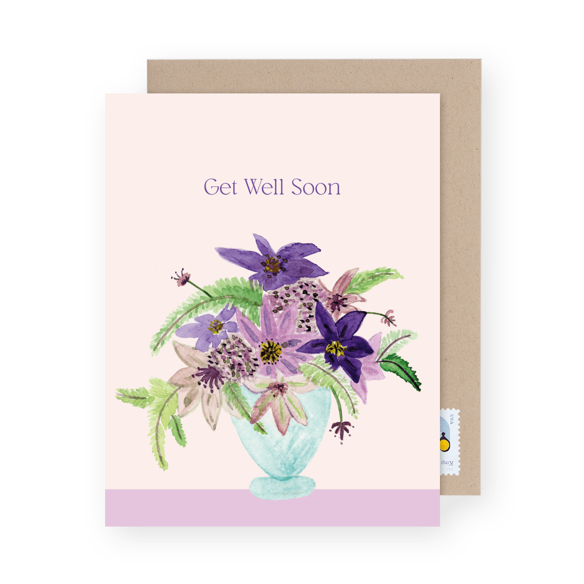 Get Well Violet Vase
