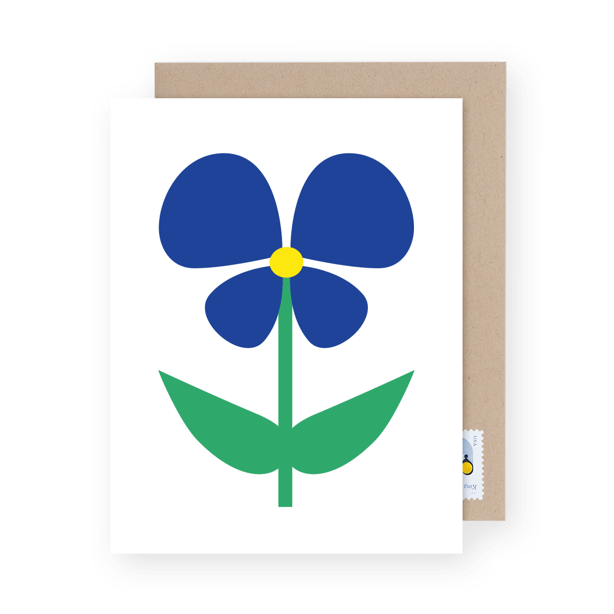 Pansy Floral Blank Card