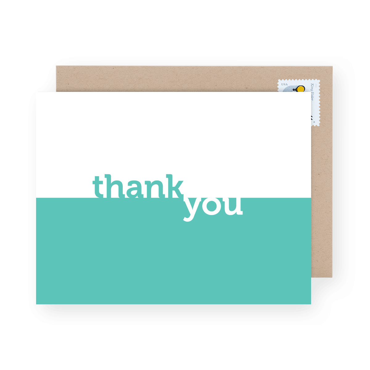 Block Thank You Aqua