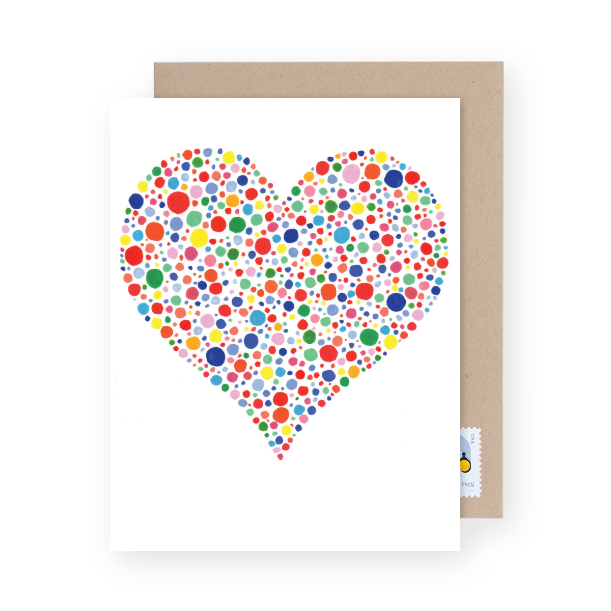 Rainbow Dot Heart