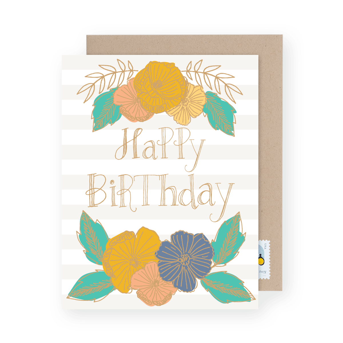 Flower Stripe Birthday