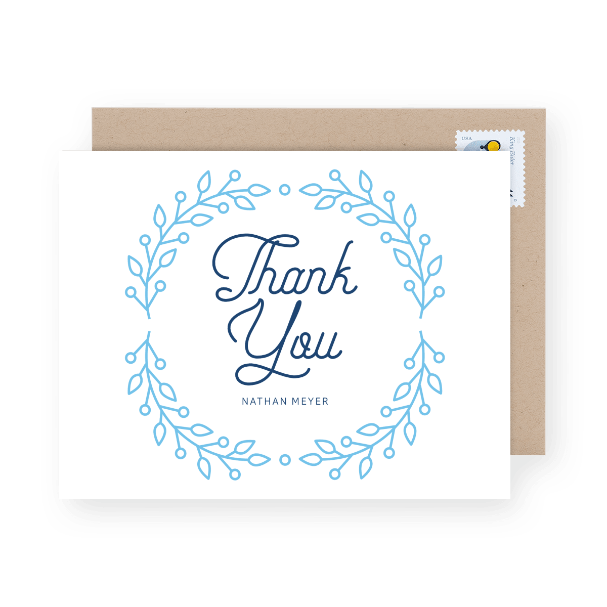 Floral Outline Thank You