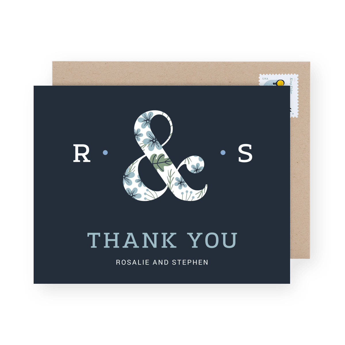 Floral Ampersand Thank You