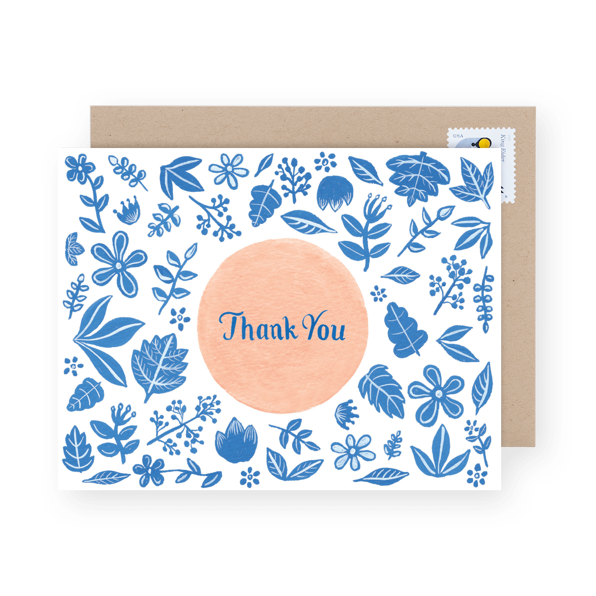 Blue & Peach Florals