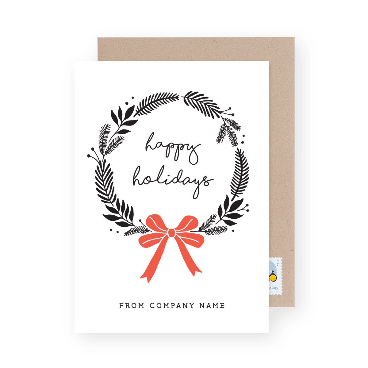Bold Holiday Wreath Flat