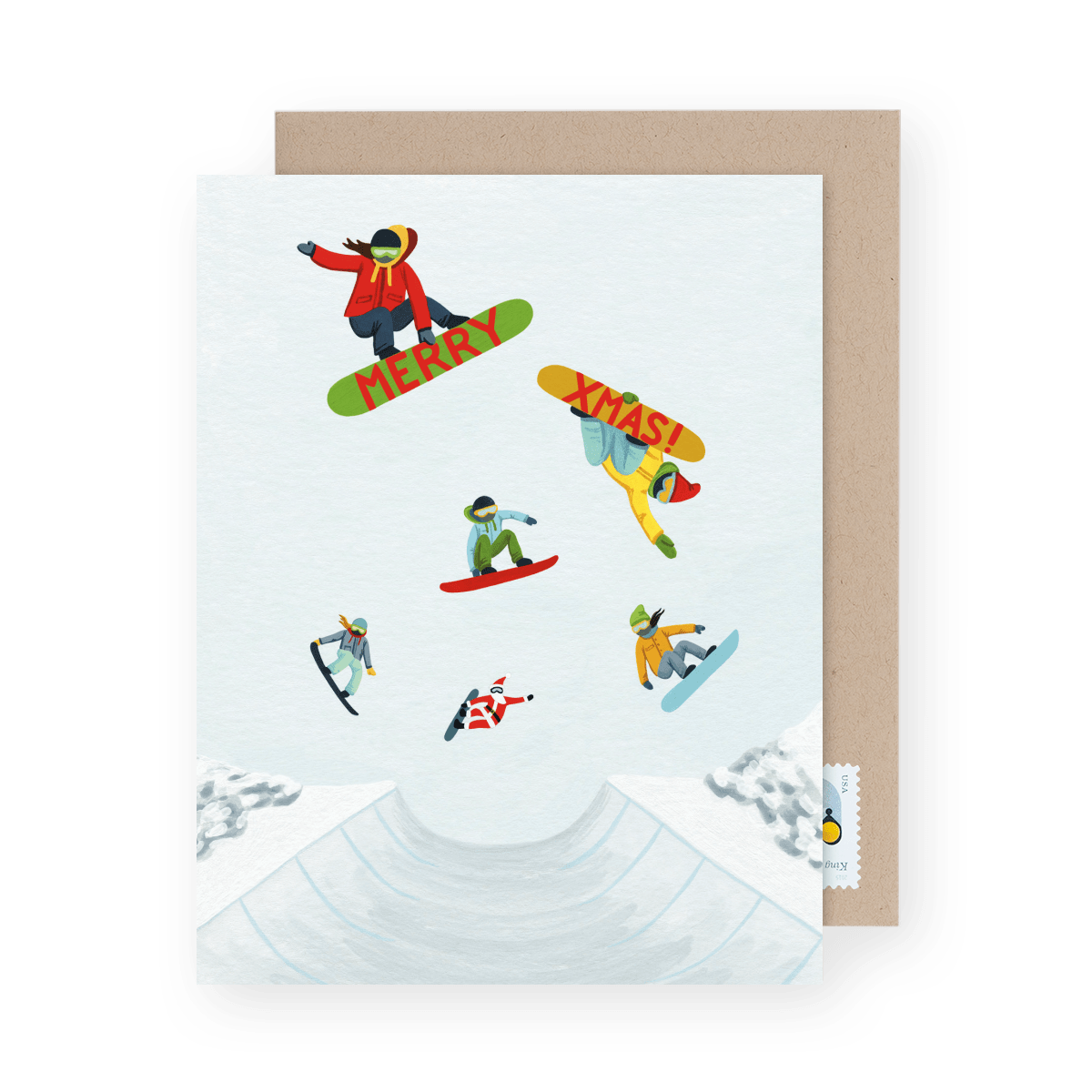 Xmas Snowboarders