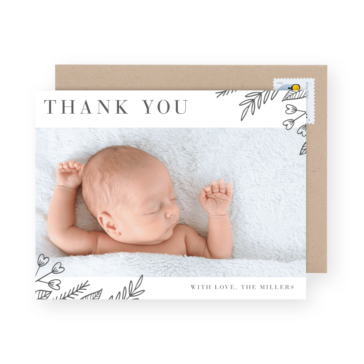 Floral Baby Thank You