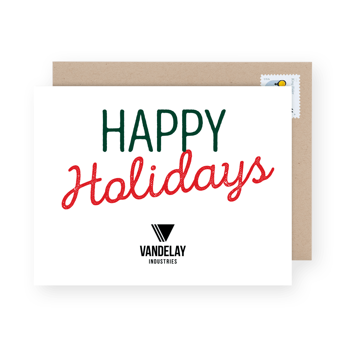 Business Logo Card With Message