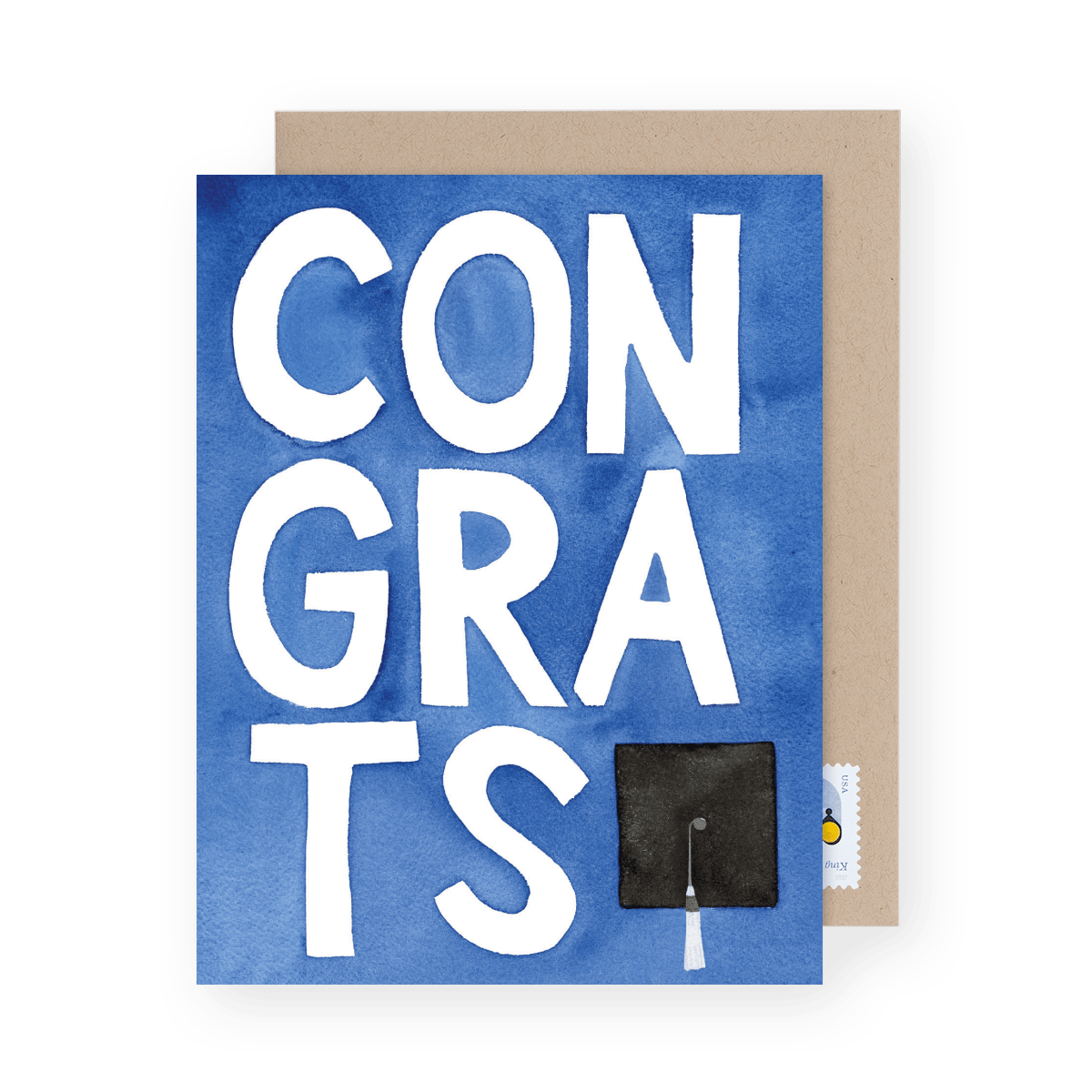 Blue Congrats Grad