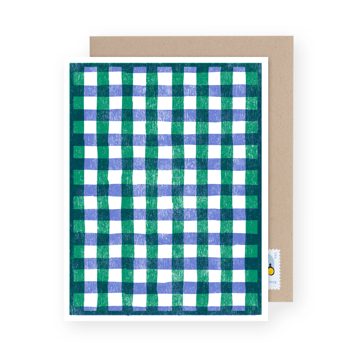 Gingham Blue & Green