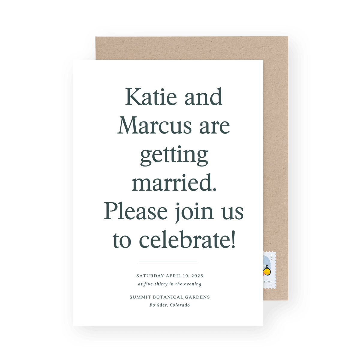 Bold Modern Love Invite
