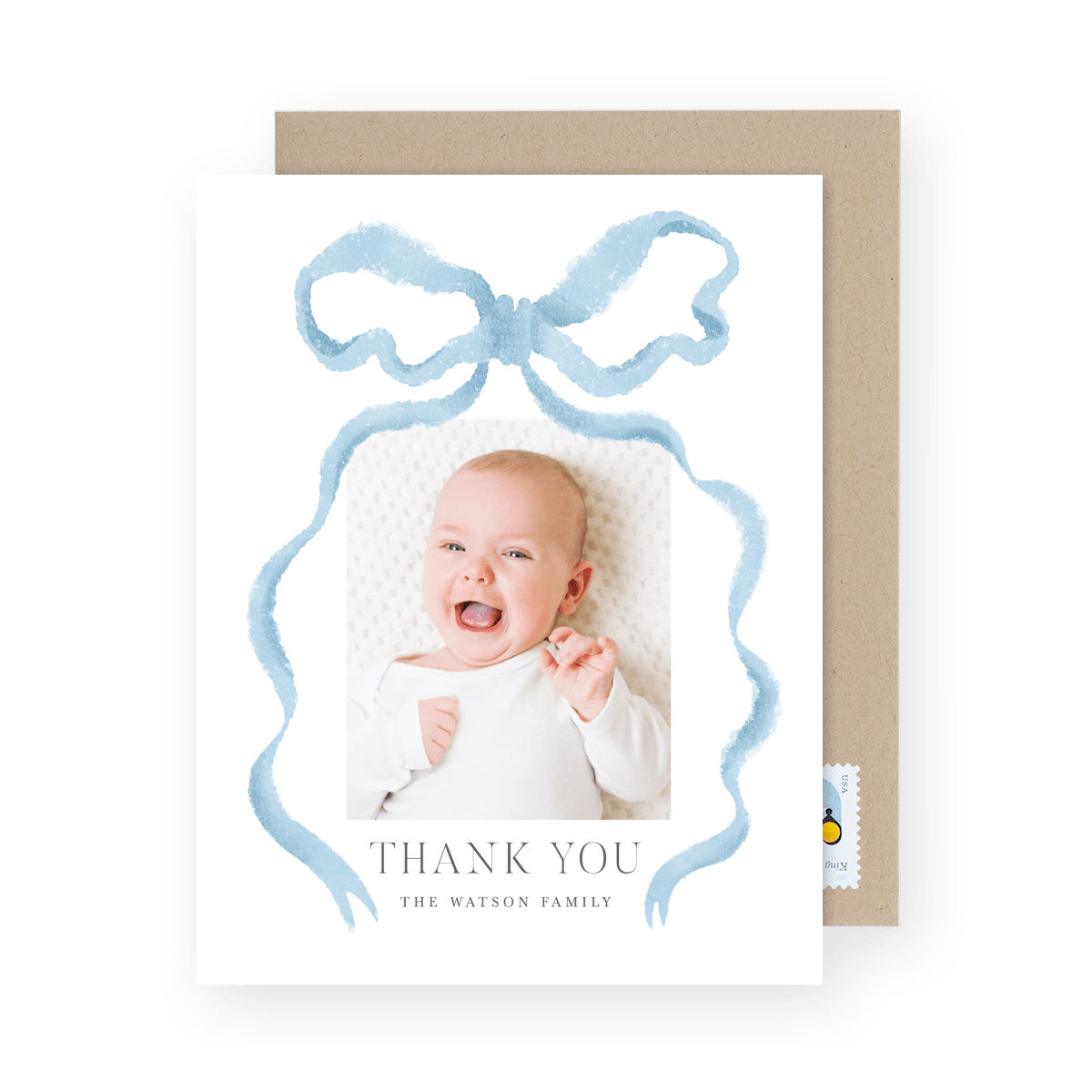 Blue Bow Thank You
