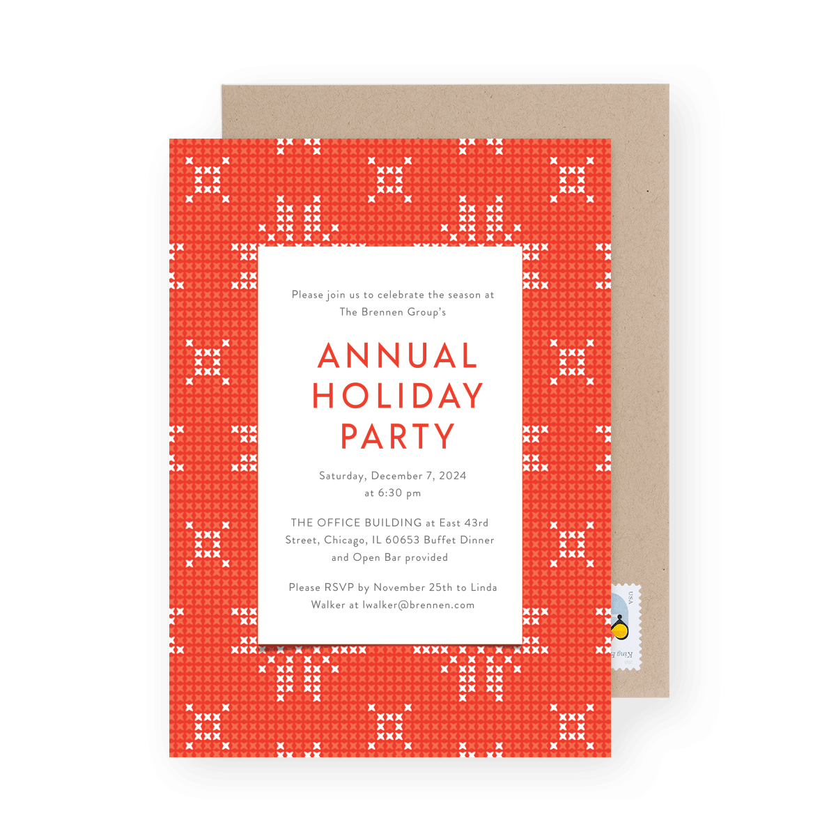 Snowflake Pattern Invitation