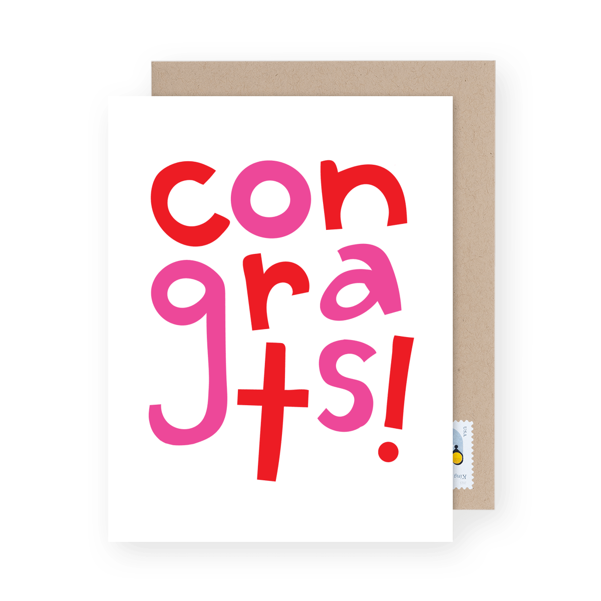 Pink Red Congrats