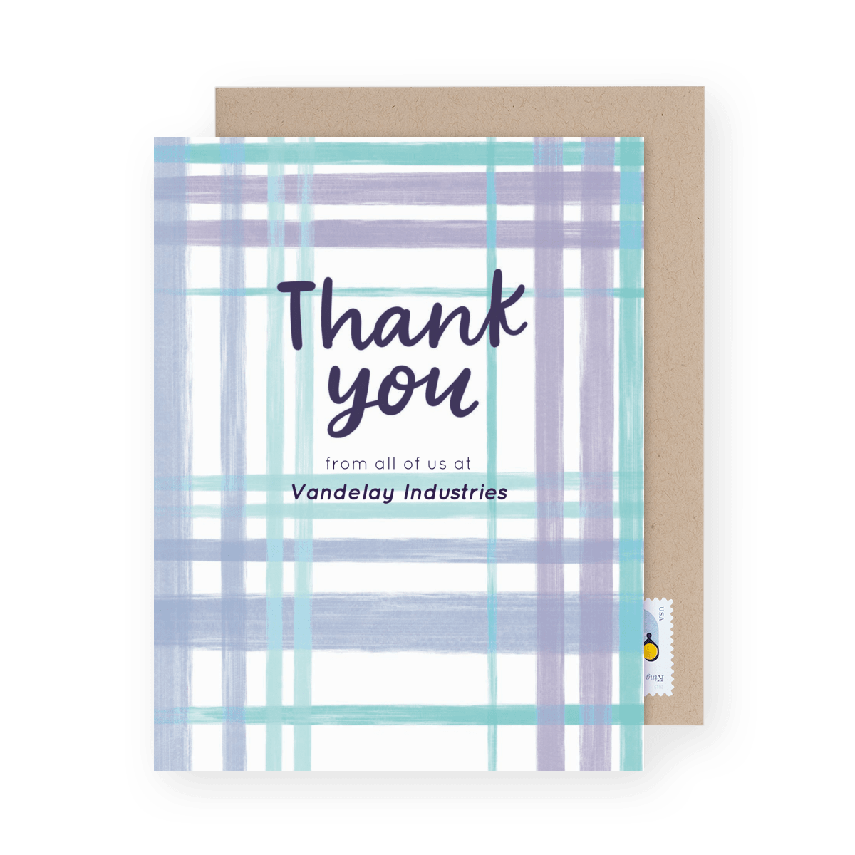 Business Thank You Plaid