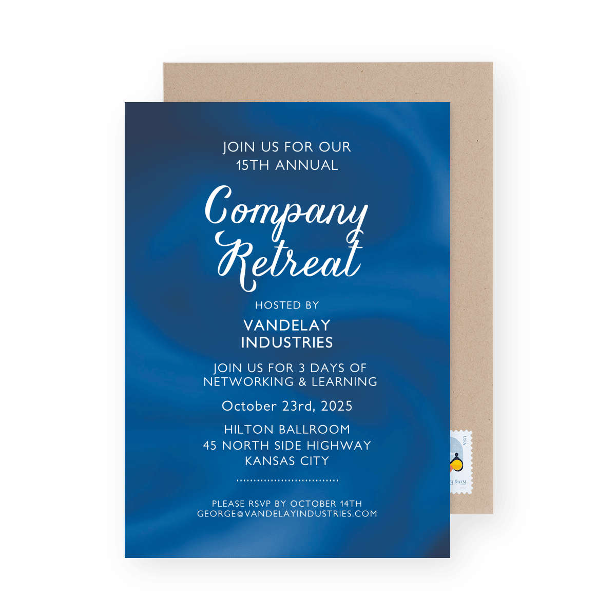 Blue Swirl Invite