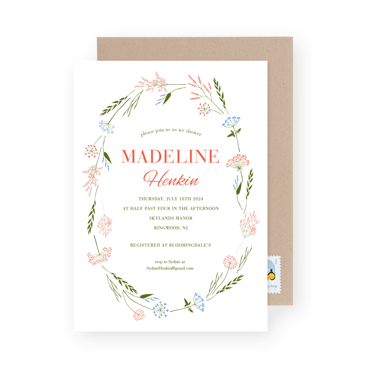 Wildflowers Bridal Shower Invite