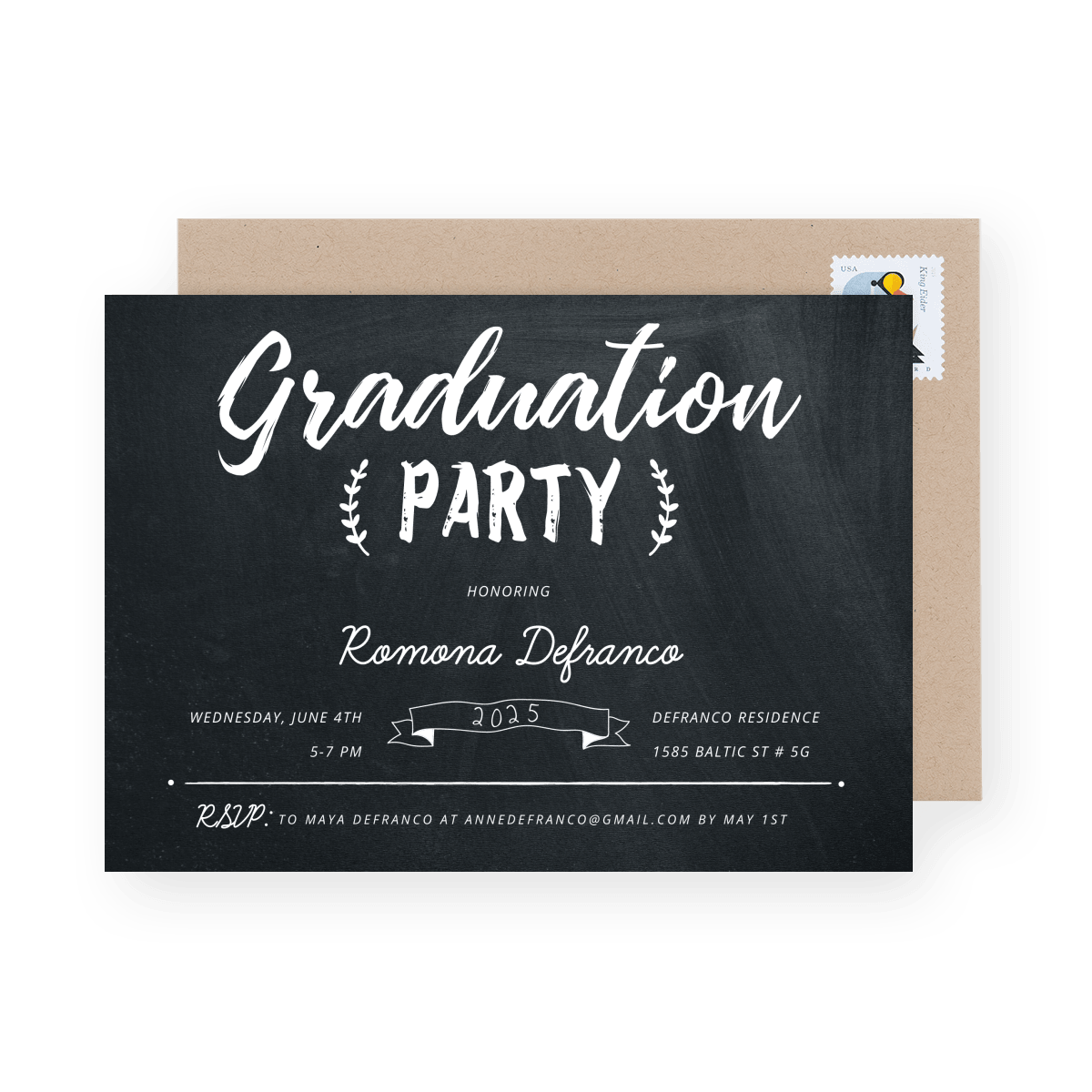 Chalkboard Horizontal Grad Party