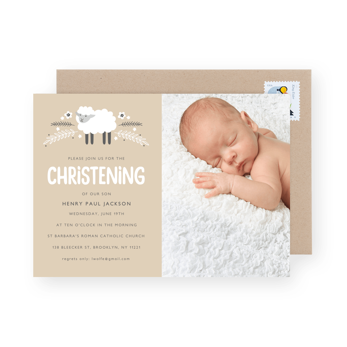 Little Lamb Christening Photo