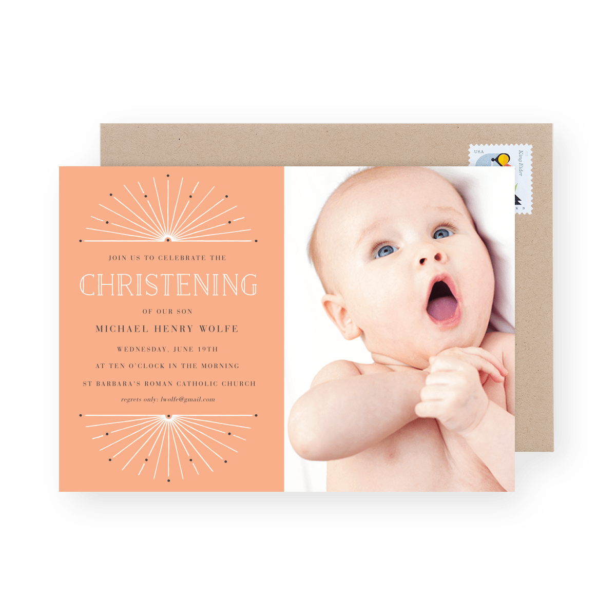 Christening Art Deco Photo Sunrise