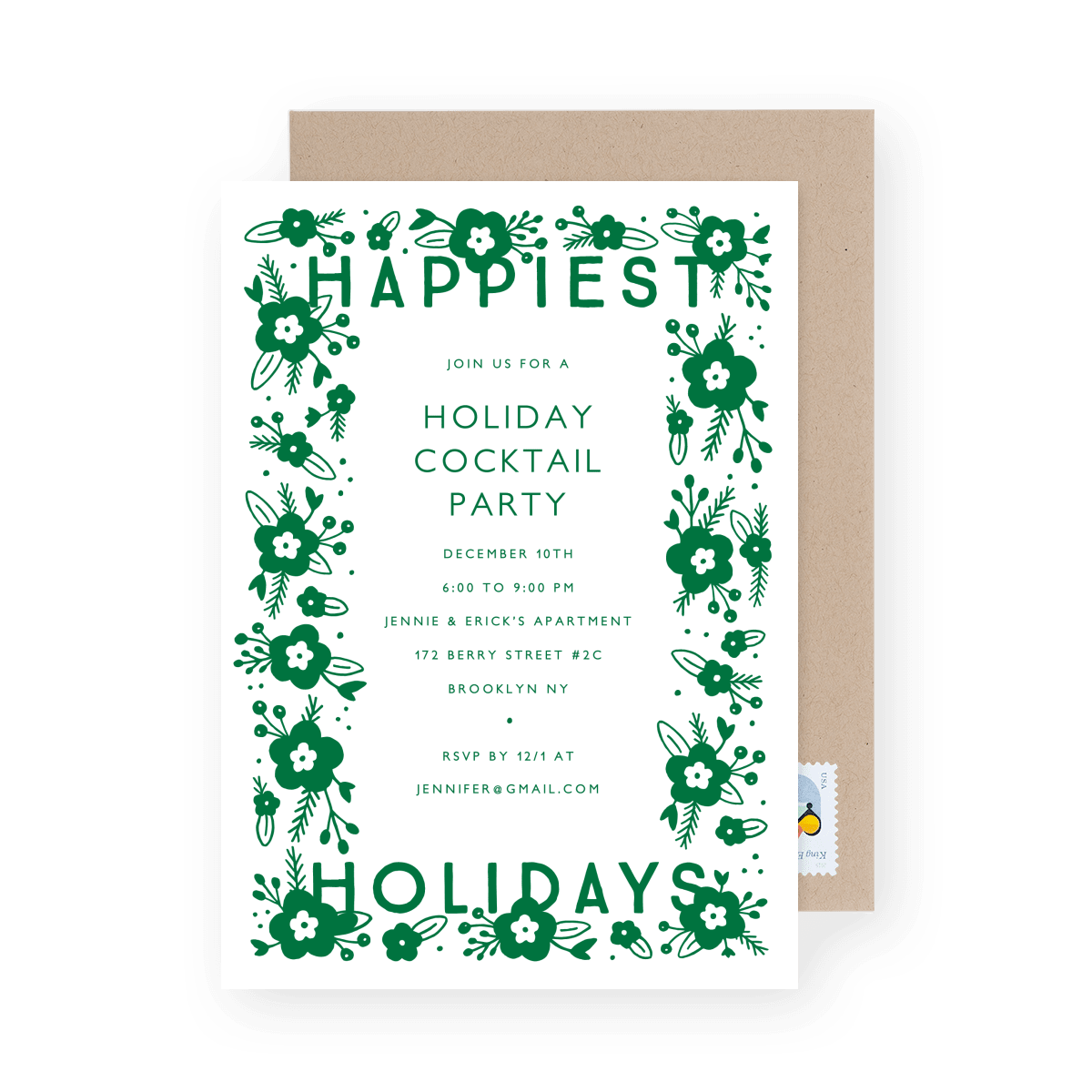 Happiest Holidays Invite