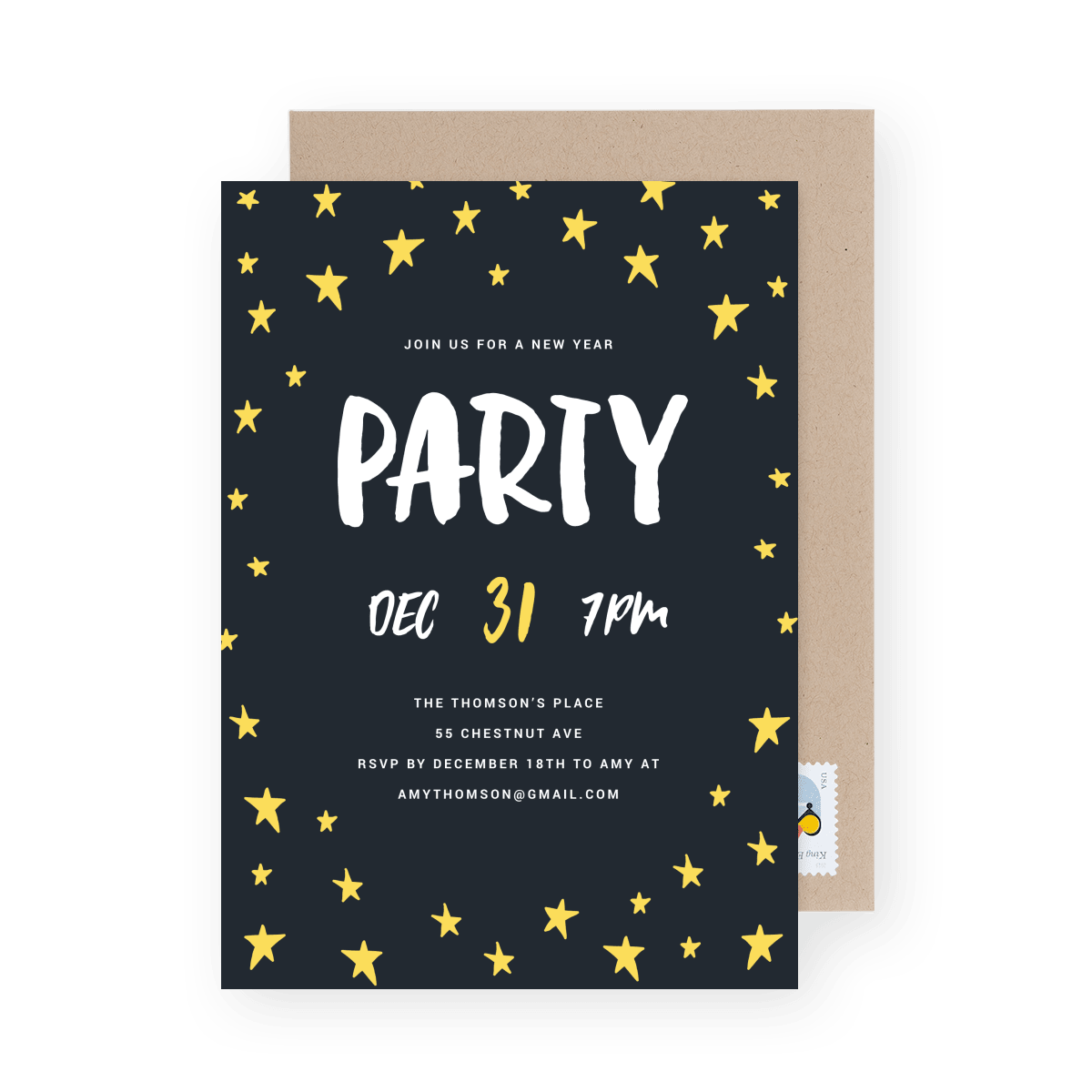 Starry Night Party Invite