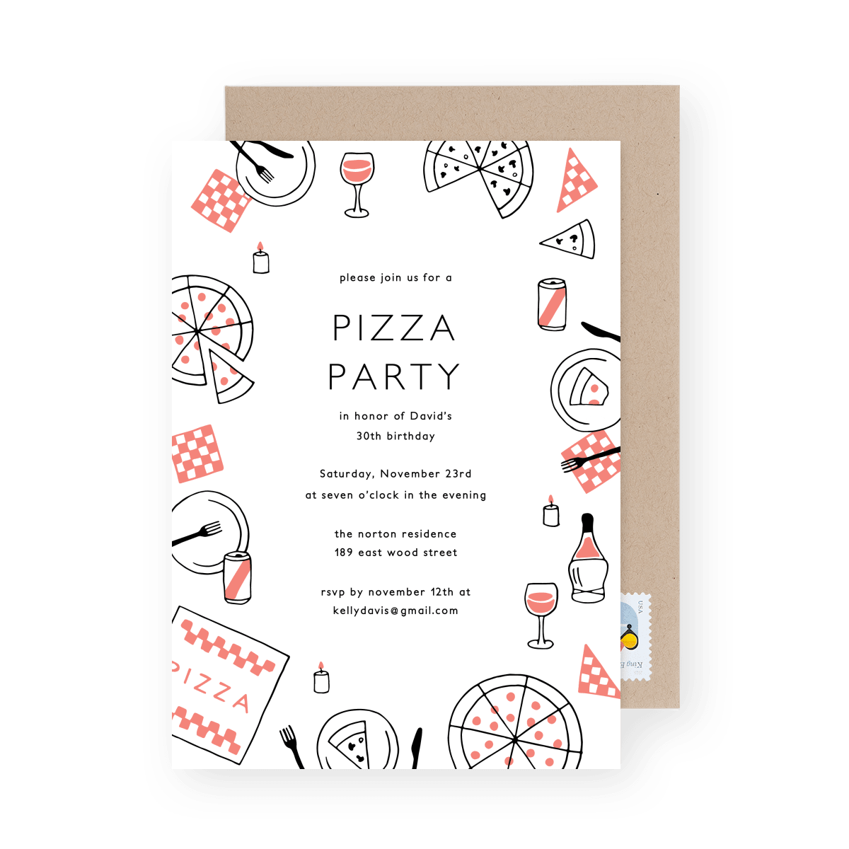 Pizza Party Invite