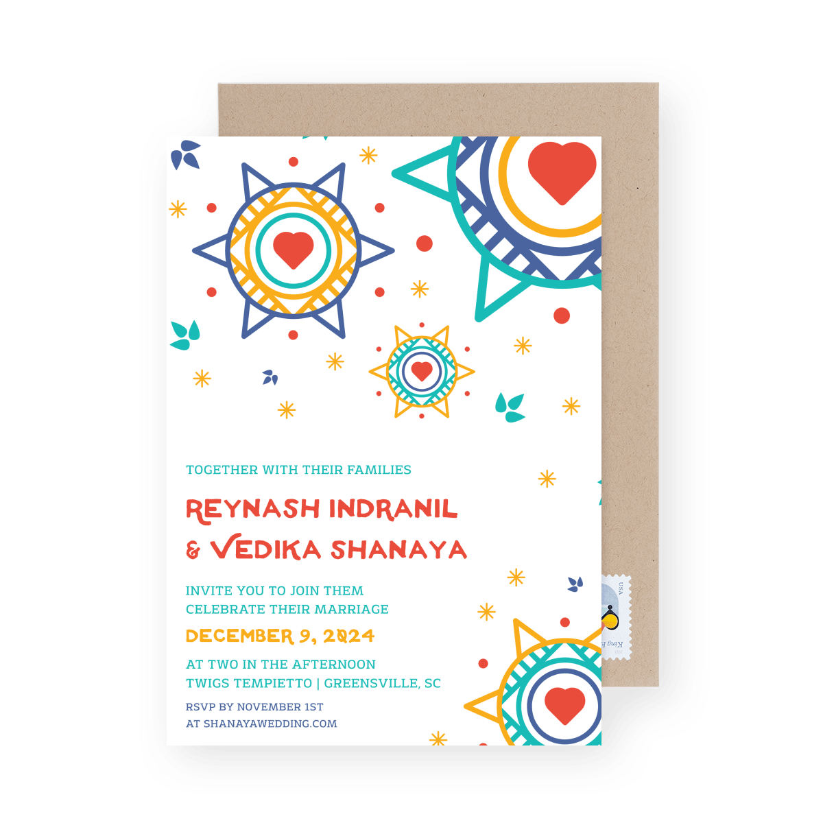 Colorful Pattern Invitation